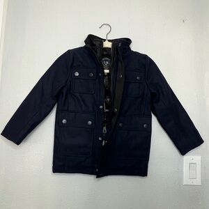 Urban Republic Boys Dark Navy Hooded Coat